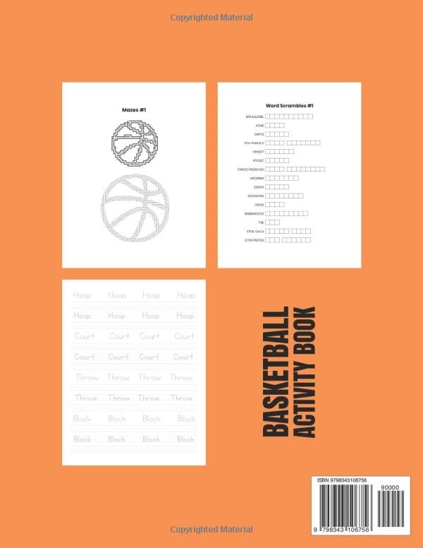 Basketball Activity Book: Mazes, Word Scrambles, And Handwriting Practice About Basketball

Available On Amazon 👇
US (United States): a.co/d/7EHJSXe
UK (United Kingdom): amzn.eu/d/bn3b5dt
CA (Canada): a.co/d/bY1dOEo
AU (Australia): amzn.asia/d/fNyOvcA