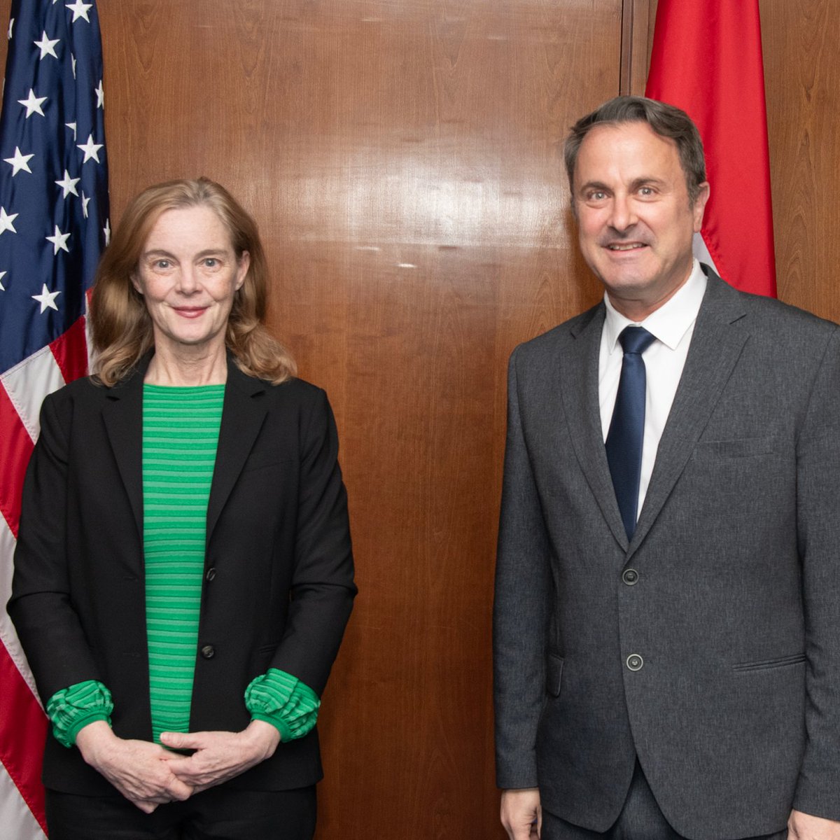 Lisa Kenna (@undersecstatep) on Twitter photo Enjoyed meeting Luxembourg Deputy Prime Minister and Foreign Minister <a href="/Xavier_Bettel/">Xavier Bettel</a> today. We discussed the importance of advancing shared security priorities and protecting critical technologies. 🇺🇸🤝🇱🇺 Enjoyed meeting Luxembourg Deputy Prime Minister and Foreign Minister <a href="/Xavier_Bettel/">Xavier Bettel</a> today. We discussed the importance of advancing shared security priorities and protecting critical technologies. 🇺🇸🤝🇱🇺