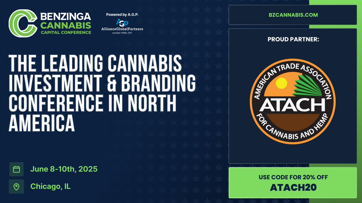 Don't miss your chance to network with the biggest names in the cannabis industry, uncover new opportunities, and make deals that will shape the future of cannabis. Lock in your discounted ticket for the <a href="/Benzinga/">Benzinga</a> #Cannabis Capital Conference today: benzinga.swoogo.com/cannabis-confe…