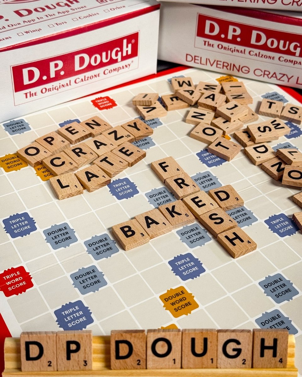 Let’s play with flavor on National Scrabble Day! 🧩🥟 Whether you’re spelling out ‘YUM’ or ‘DELICIOUS,’ our calzones are the perfect snack for your game. Order now and get your letters—and your taste buds—moving!

Order on our app📱 or online at dpdough.com