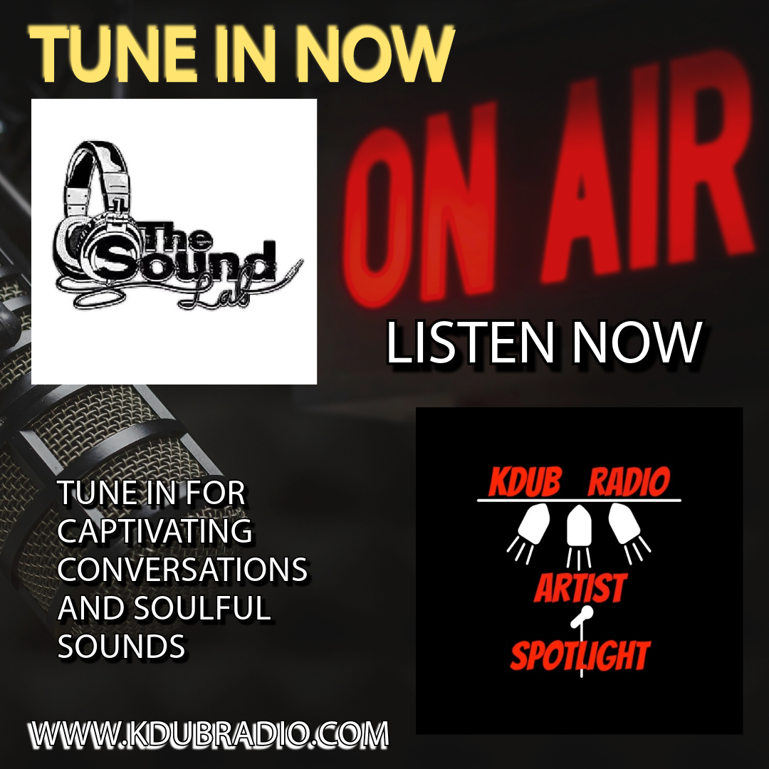 KDUB Radio (@kdubradio1) on Twitter photo Join us now for The Sound Lab on KDUB Radio's Artist Spotlight.
kdubradio.com/artist-spotlig…
<a href="/TheSoundLabYES/">The Sound Lab</a> @bdub1199 Join us now for The Sound Lab on KDUB Radio's Artist Spotlight.
kdubradio.com/artist-spotlig…
<a href="/TheSoundLabYES/">The Sound Lab</a> @bdub1199