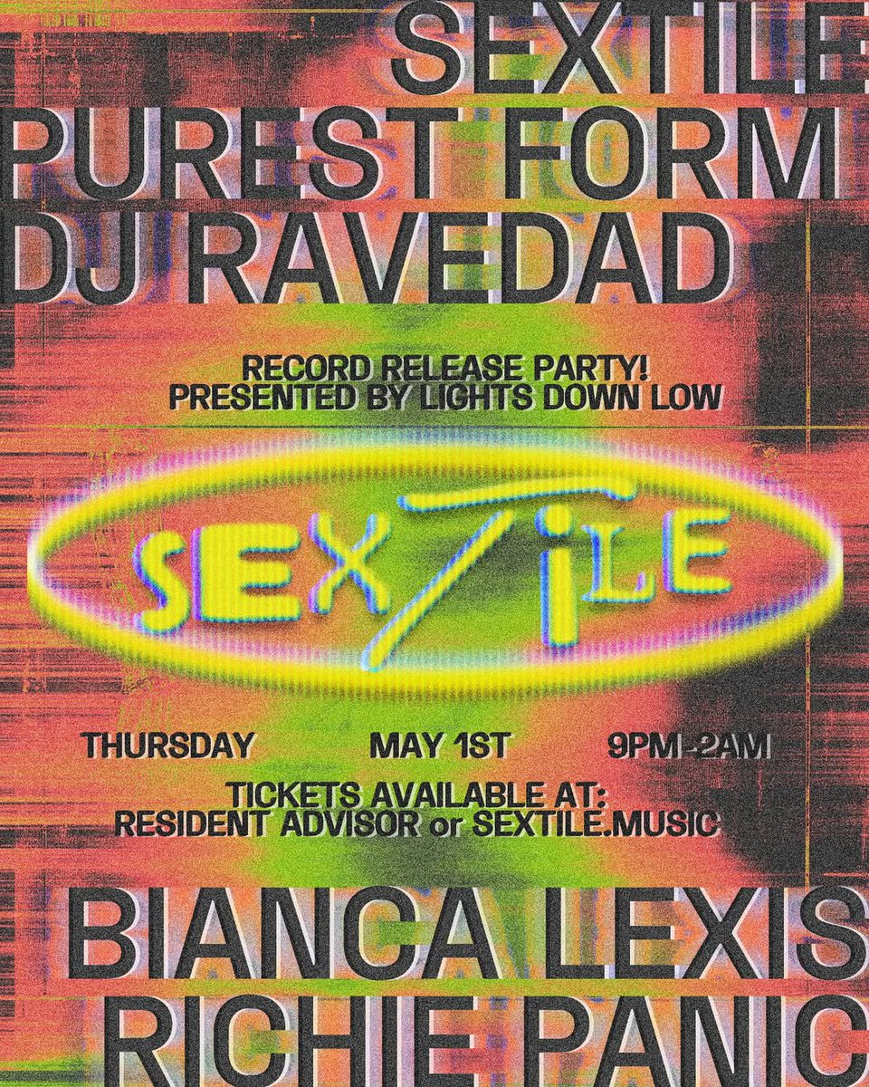 🚨🚨🚨LOS ANGELES! <a href="/Sextileband/">SEXTILE</a> are throwing an exclusive LP release party for you May 1st in DTLA🚨🚨🚨 

Capacity is LIMITED and tickets are almost sold out so get tickets now at Sextile.music