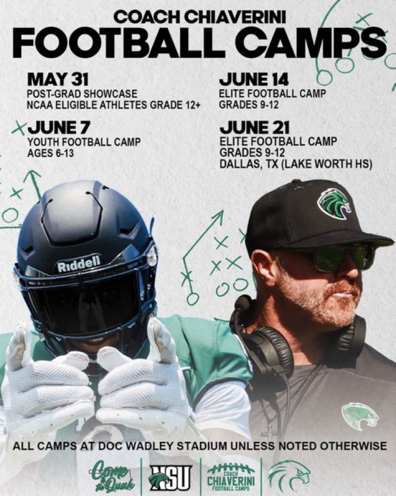 Thank you <a href="/CoachMcGeheeNSU/">Coach McGehee</a> &amp; <a href="/NSU_Football/">Northeastern State Football</a> for the invite ! 
<a href="/KoachMak/">Coach McDonald M.S Ed.</a> <a href="/Coachaj_jordan/">AJ. Jordan</a> <a href="/CoachSowe/">Coach Sowe</a>
