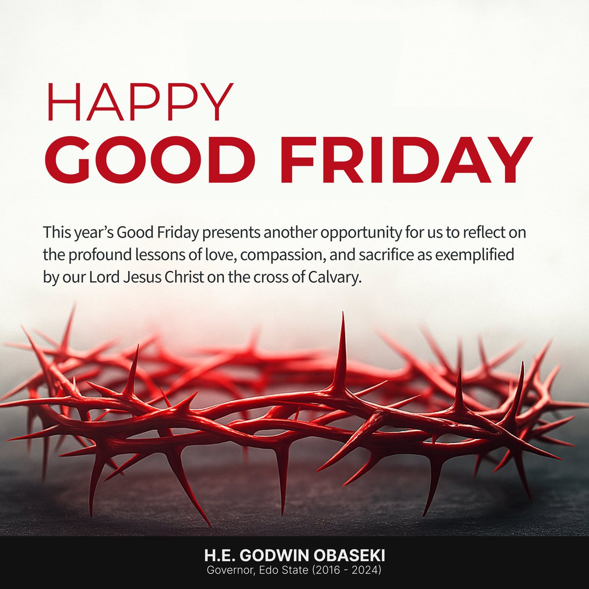 H. E. Godwin Obaseki tweet media