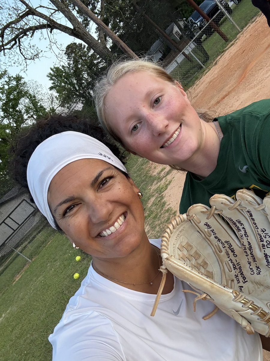 That’s one way to keep your coach close at all times!!! Great lesson <a href="/meltonfastpitch/">Mackenzie Melton</a>