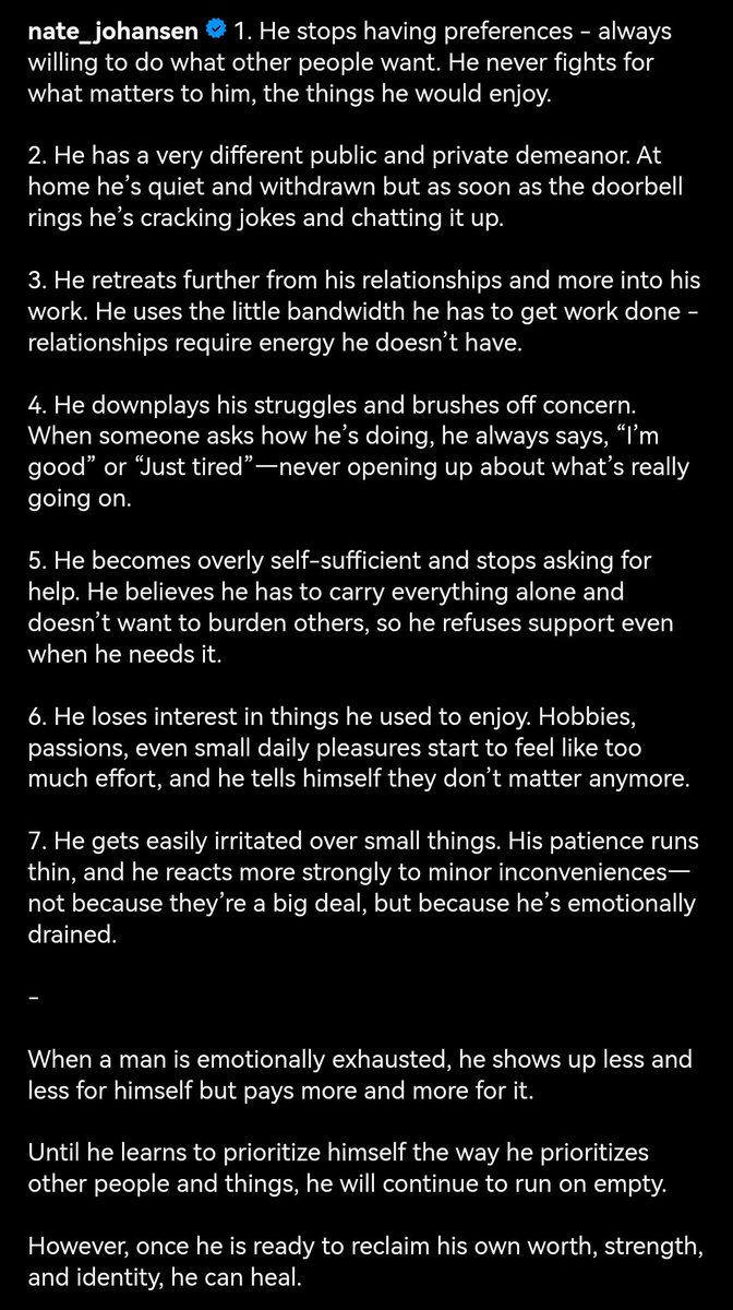 JECanady64's tweet photo. These are spot on… guard yourself, men. #mentalhealth # https://t.co/8cIdmbM4o0