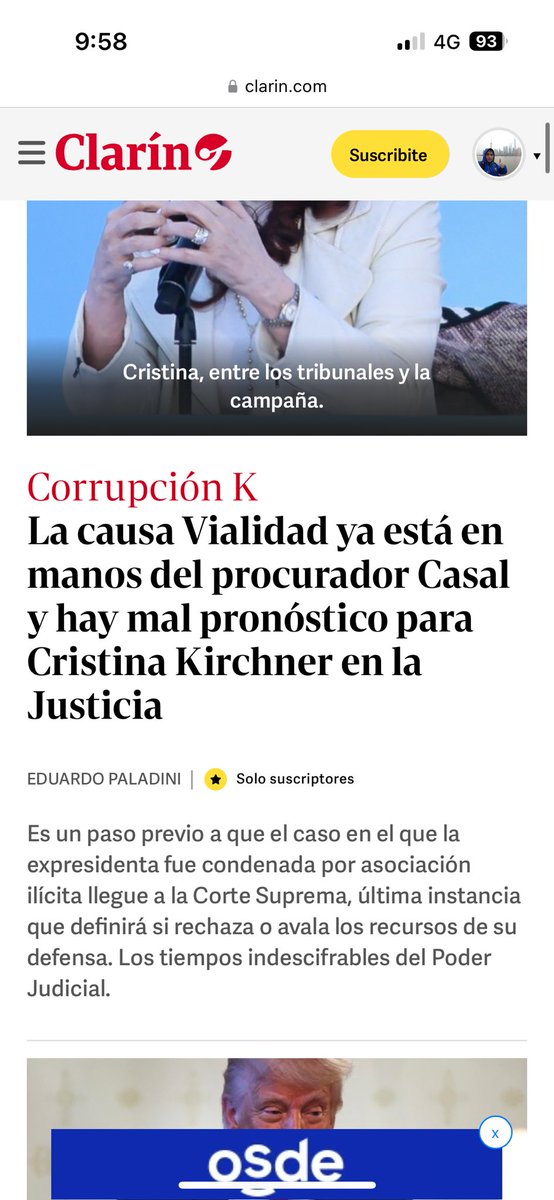 La presidenta <a href="/CFKArgentina/">Cristina Kirchner</a> no fue condenada por asociación ilícita , fue por defraudación pública DEJA de MENTiR <a href="/clarincom/">Clarín</a>