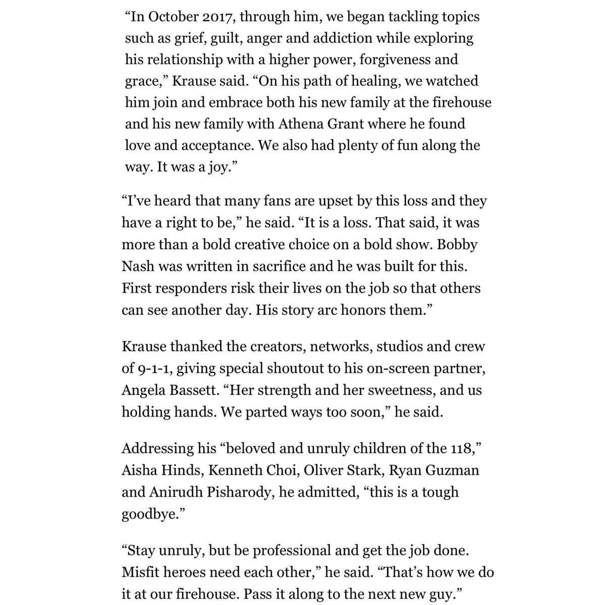 PETER KRAUSE’S LETTER TO FANS THAT HES LEAVING THE SHOW OMG :( deadline.com/2025/04/9-1-1-…