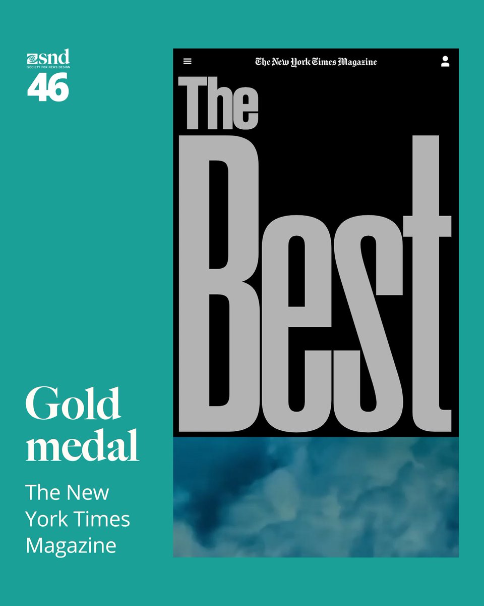 Society for News Design (@snd) on Twitter photo An #SND46 gold medal has been awarded to <a href="/NYTmag/">NYT Magazine</a> for “The Weirdest, Wildest Performances of the Year” in Digital Illustration + Use of Multimedia: Typographic Design
See the entry at: nytimes.com/interactive/20… An #SND46 gold medal has been awarded to <a href="/NYTmag/">NYT Magazine</a> for “The Weirdest, Wildest Performances of the Year” in Digital Illustration + Use of Multimedia: Typographic Design
See the entry at: nytimes.com/interactive/20…