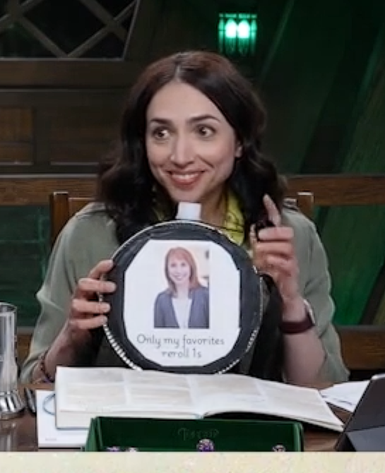 Sam Riegel's Drinking Vessel (@samriegelsflask) on Twitter photo A beautiful picture of <a href="/lenoreriegel/">Lenore Riegel</a>, (AKA Momlan) <a href="/samriegel/">Sam Riegel</a> and <a href="/edenriegel/">Eden Riegel</a>'s mom, with the words "Only my favorites reroll 1s" underneath it.
#CriticalRole #SamRiegel #EdenRiegel #WildmountWildlings A beautiful picture of <a href="/lenoreriegel/">Lenore Riegel</a>, (AKA Momlan) <a href="/samriegel/">Sam Riegel</a> and <a href="/edenriegel/">Eden Riegel</a>'s mom, with the words "Only my favorites reroll 1s" underneath it.
#CriticalRole #SamRiegel #EdenRiegel #WildmountWildlings