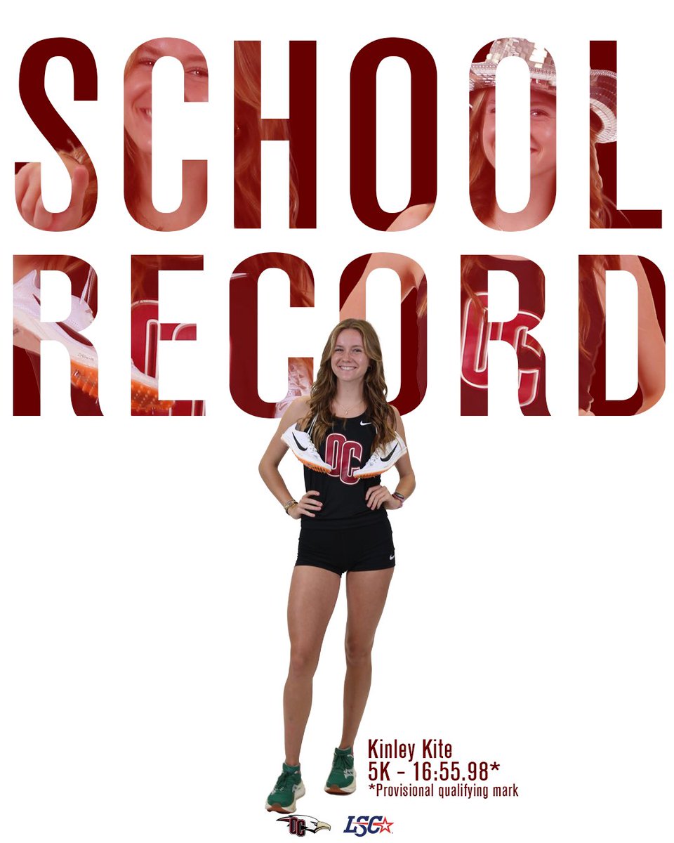OC Track&Field/XC (@oceagles_xctf) on Twitter photo Kinley Kite sets a new school record at the Bryan Clay Invitational in the 5K with a provisional qualifying mark time of 16:55.98! ๐ฅ๐๐ผโโ๏ธ
#TalonsUp Kinley Kite sets a new school record at the Bryan Clay Invitational in the 5K with a provisional qualifying mark time of 16:55.98! ๐ฅ๐๐ผโโ๏ธ
#TalonsUp
