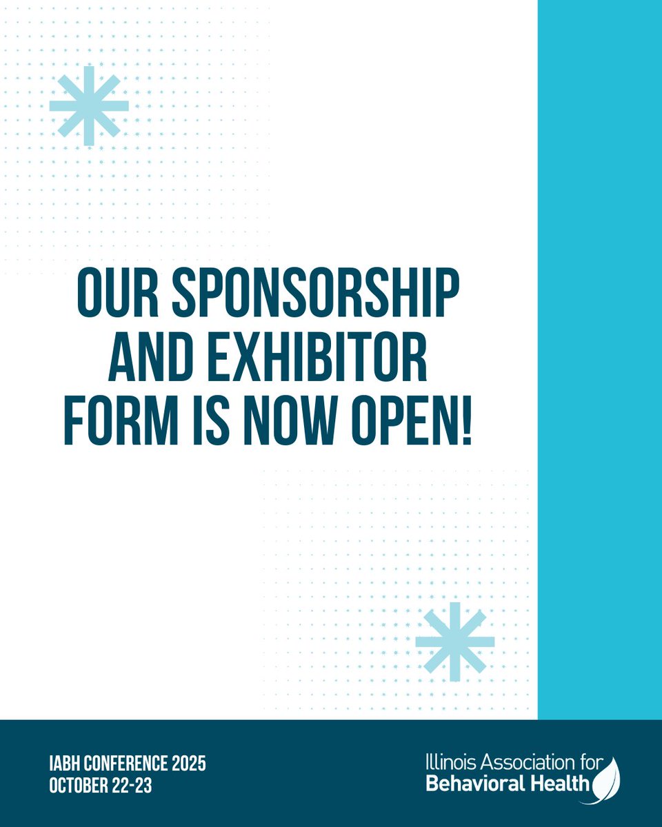 Our 2025 IABH Conference Sponsorship &amp; Exhibitor form is now open! Join us this October and share your organization, products, services and more with professionals from across the behavioral health field.

You can find our form and our prospectus at ilabh.org/fall-conference✨