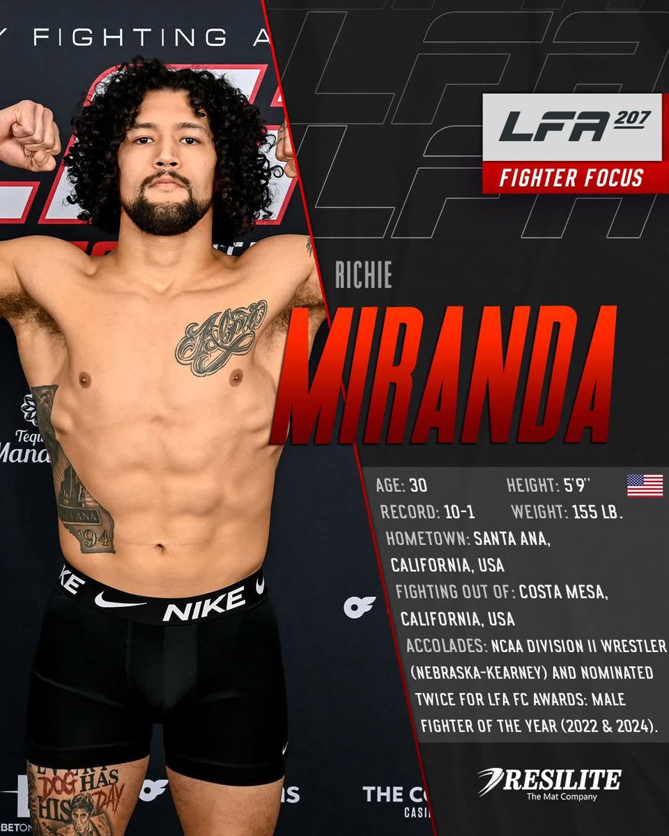 LFAfighting's tweet photo. #FighterFocus: @El_Machete714 fights for the LFA Lightweight World Title in the Main Event of #LFA207! 🇺🇸

Powered By: @Resilite

TOMORROW!
@Sanford_Complex
#SiouxFalls, #SouthDakota

🎫: https://t.co/M0v1McHbMG

#MMA
#LFANation
@UFCFightPass https://t.co/fgumGHPwvZ