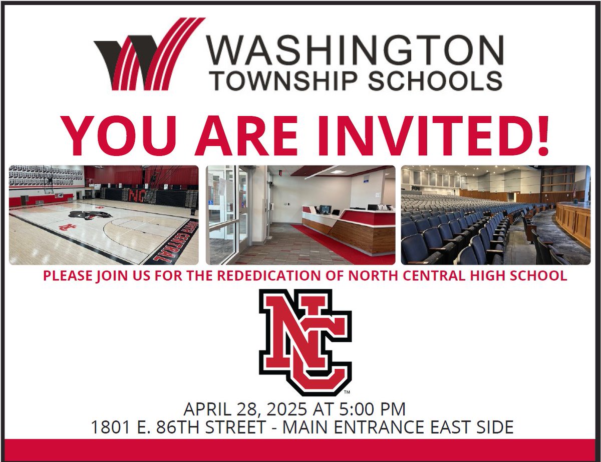 The WT community is invited to join us for the North Central High School Rededication on April 28. Join us!