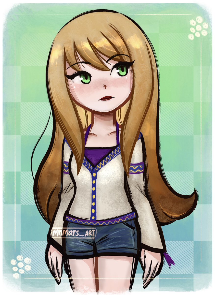mnmars_art's tweet photo. She’s not my wife (currently), but i just remembered playing BTN and my sister policing my choices of wives 🙄 #sosfomt
 #fomt #btn #harvestmoon https://t.co/UN3U94MevU