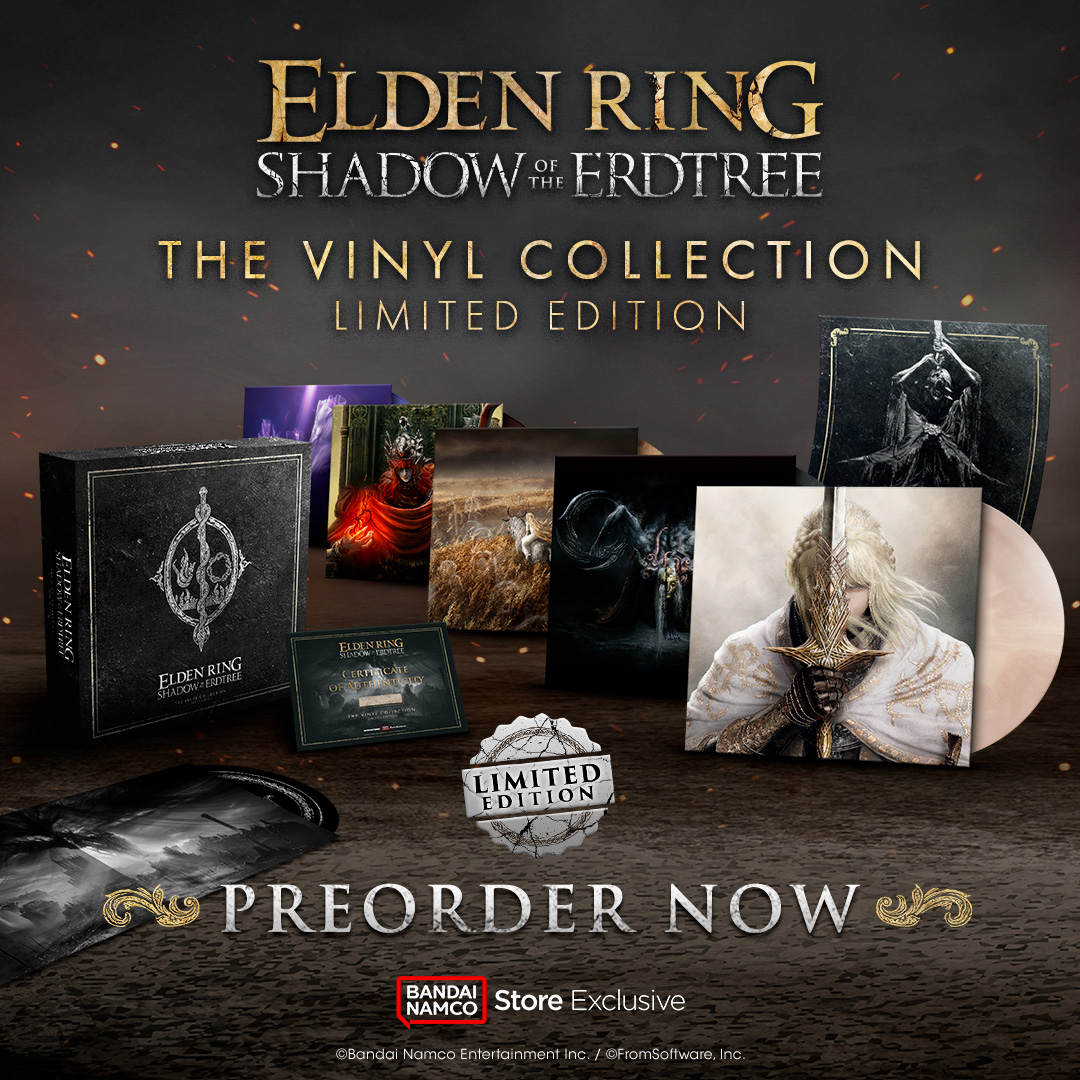 Return to your adventures beneath the Scadutree with 36 unforgettable tracks from Shadow of the Erdtree - preserved in perfect audio fidelity on five galaxy-pressed vinyl discs.

Pre-order the Shadow of the Erdtree Vinyl Collection today: spr.ly/60162zUFs