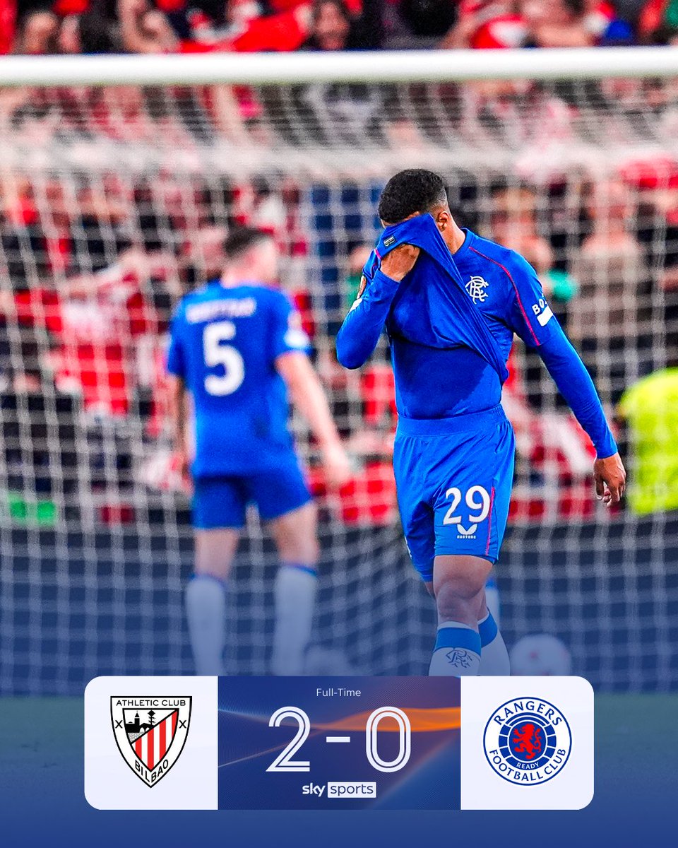 SkyFootball's tweet image. Rangers are out of Europe ❌