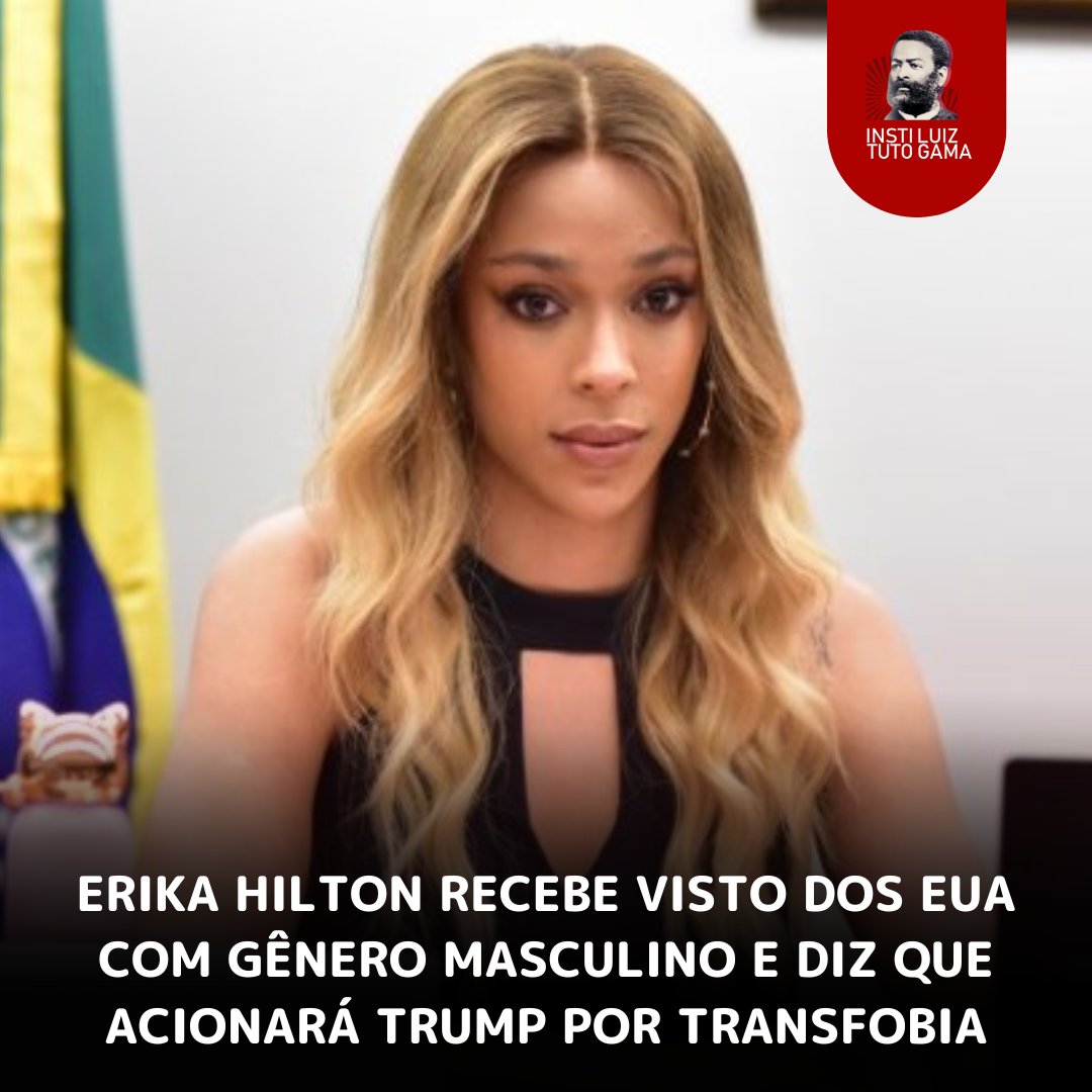 Erika Hilton: “Sim, é verdade. Fui classificada como do ‘sexo masculino’ pelo governo dos EUA quando fui tirar meu visto para ir à Brazil Conference, na Universidade de Harvard e no MIT.”