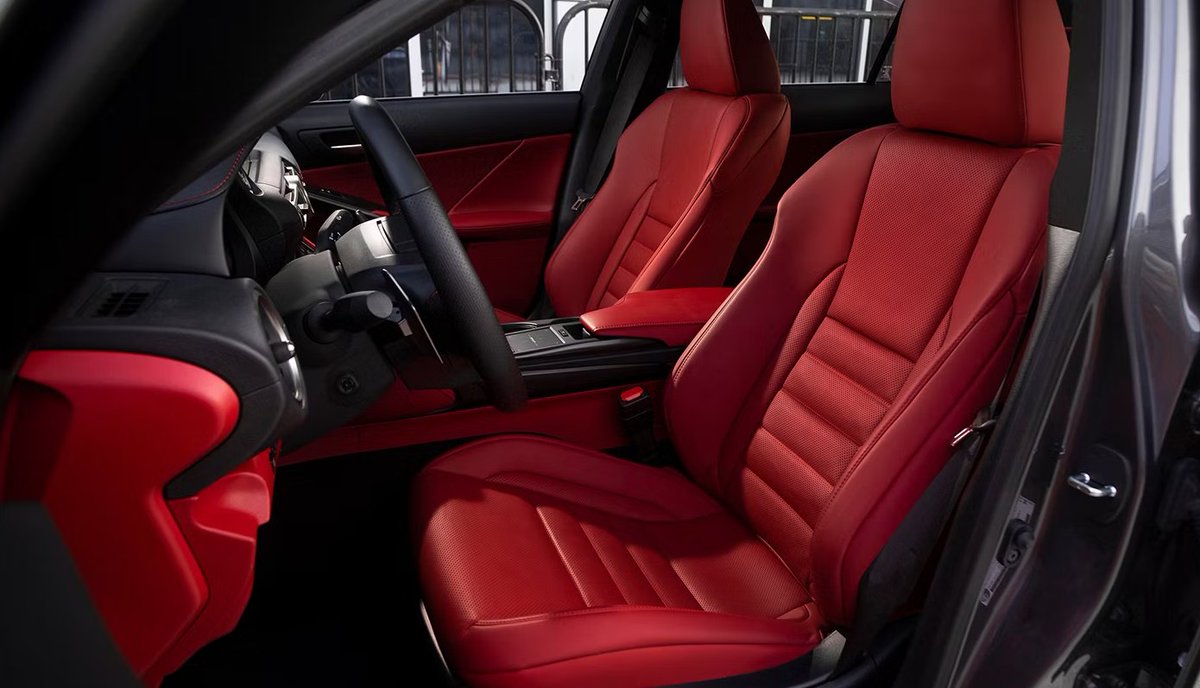 NPLexusSA's tweet photo. Dive into luxury with the thrilling 2025 Lexus IS sedan. Its interior offers different color options, including:

❤️ Bold in Circuit Red NuLuxe®
🤍 Elegant in White NuLuxe®
🖤 Stylish in Black NuLuxe®

Which one would you choose? https://t.co/M8UBpD5XxB