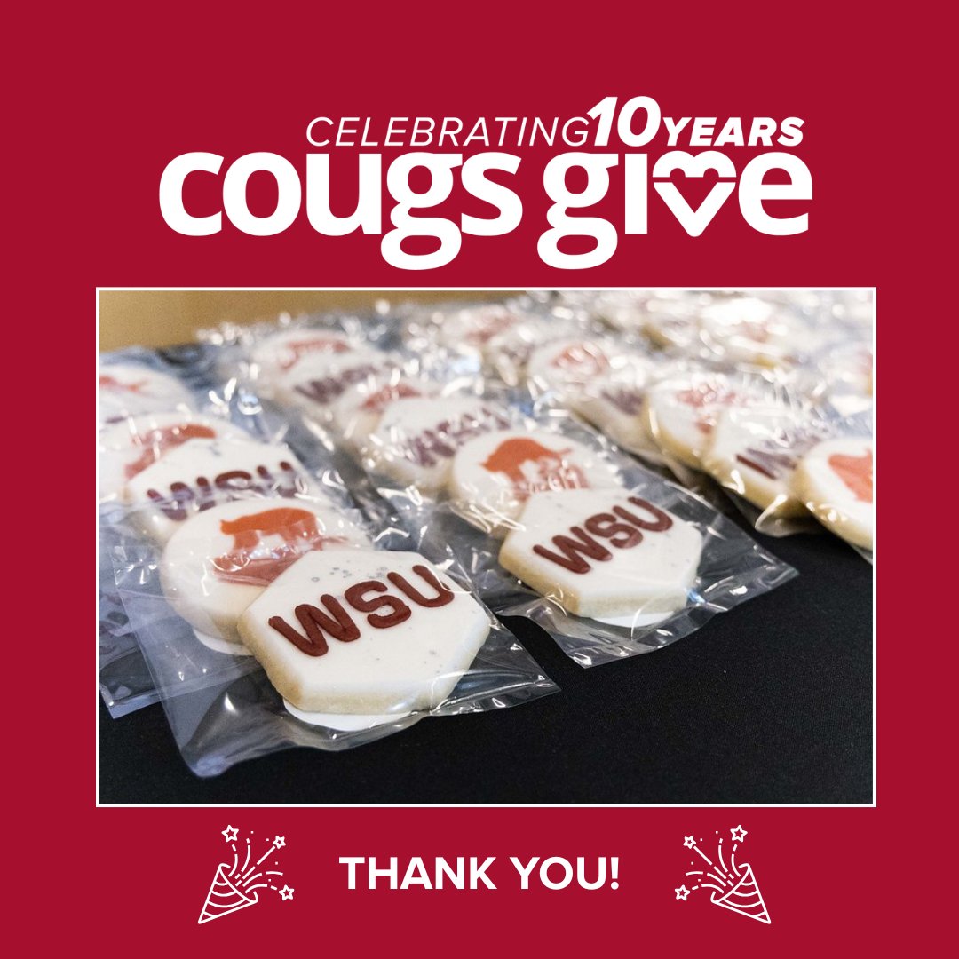 Thank you to everyone who participated in #CougsGive yesterday. Together, we raised $20,260 for WSU Everett! Your investments in our students' success are deeply appreciated. 

THANK YOU!