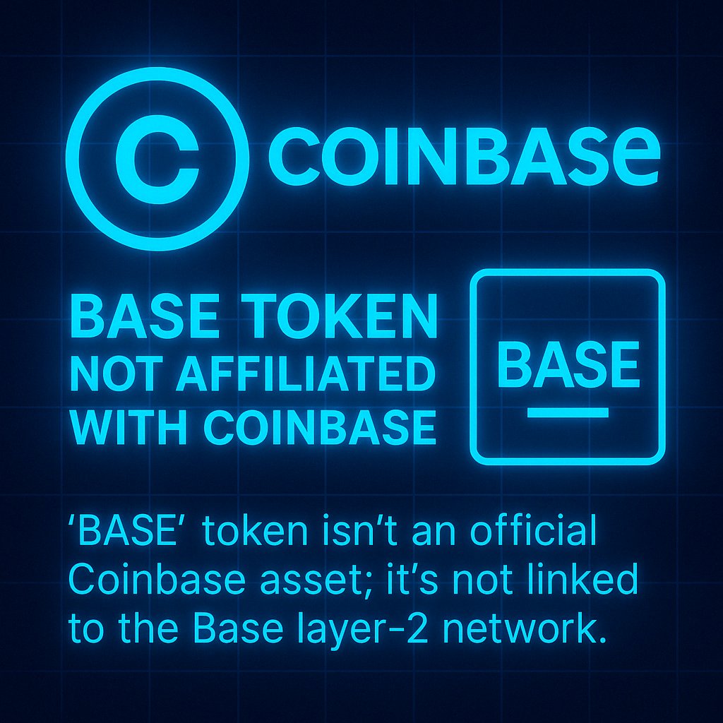 CryptoDomainX's tweet image. 🚨 Confusion rocks the market as the &apos;Base&apos; token surges, then crashes 84% — and Coinbase says it’s not even theirs.

Despite sharing the name, the token has no affiliation with Coinbase’s Base network.

#Coinbase #BaseToken #CryptoCrash #CryptoNews #DYOR