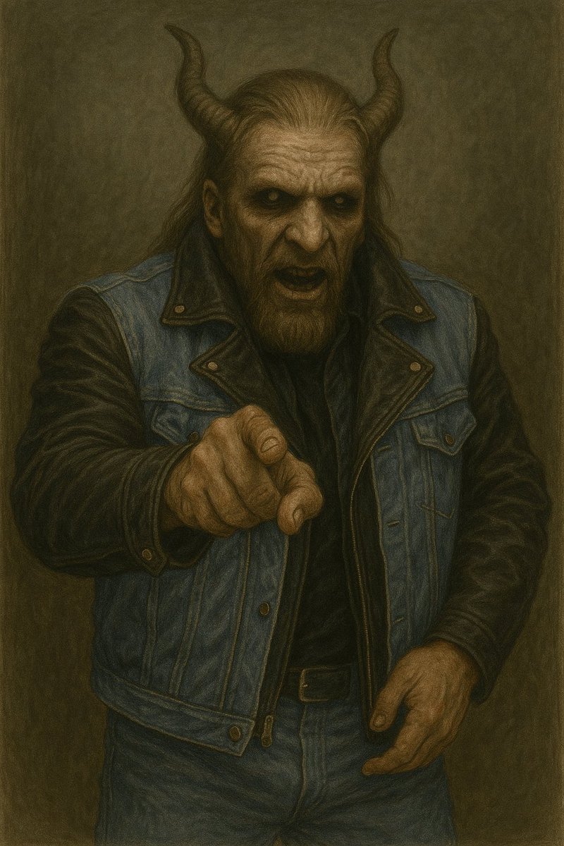HHH as a sleep paralysis demon but he’s pointing at YOU