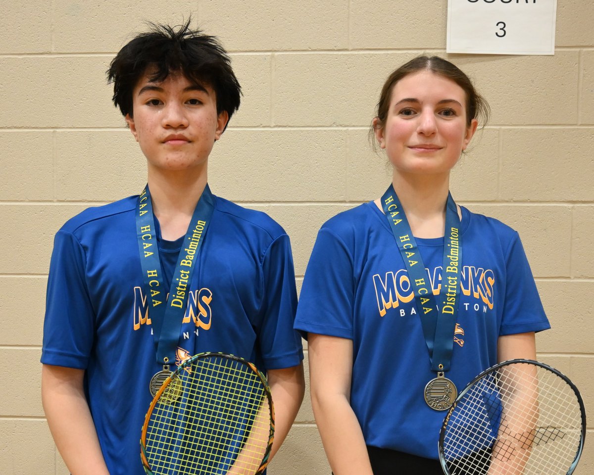 Congratulations to our HCAA Sr. Badminton Mixed Doubles District Champions Dexter Rohel &amp; Danika Bley (Annaheim) and runners-up Drex Salvador &amp; Mary Corcoran (Humboldt)!
