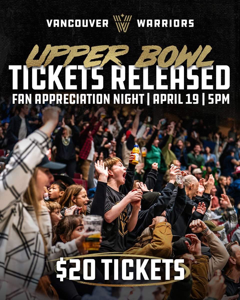 Due to popular demand, for the first time in Warriors history, we’re opening select sections in the Upper Bowl‼️

Join us for Fan Appreciation Night as we celebrate a historic season.

BUY NOW | bit.ly/4lPJNf4