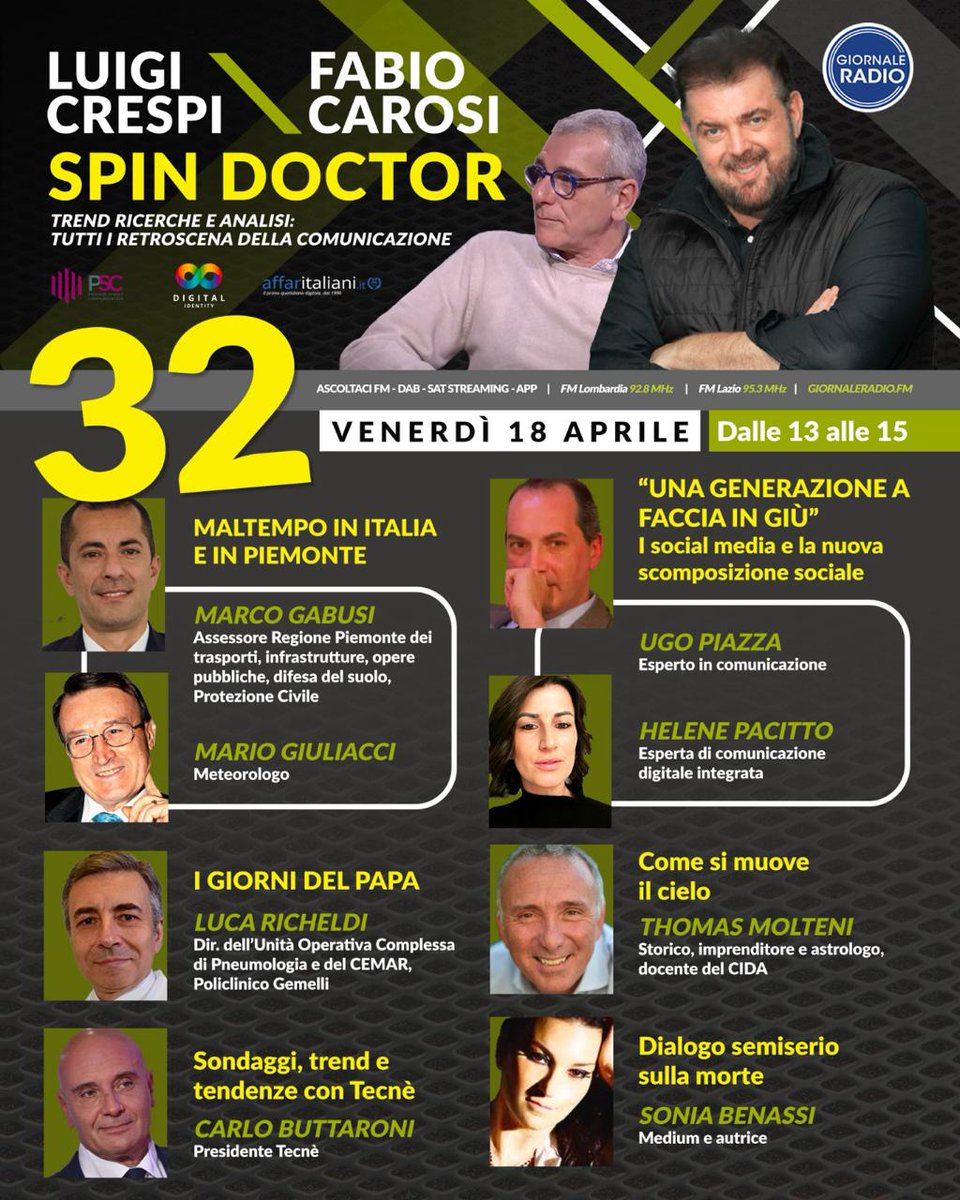*domani* venerdì da non perdere. giornaleradio.fm/programmi/spin…