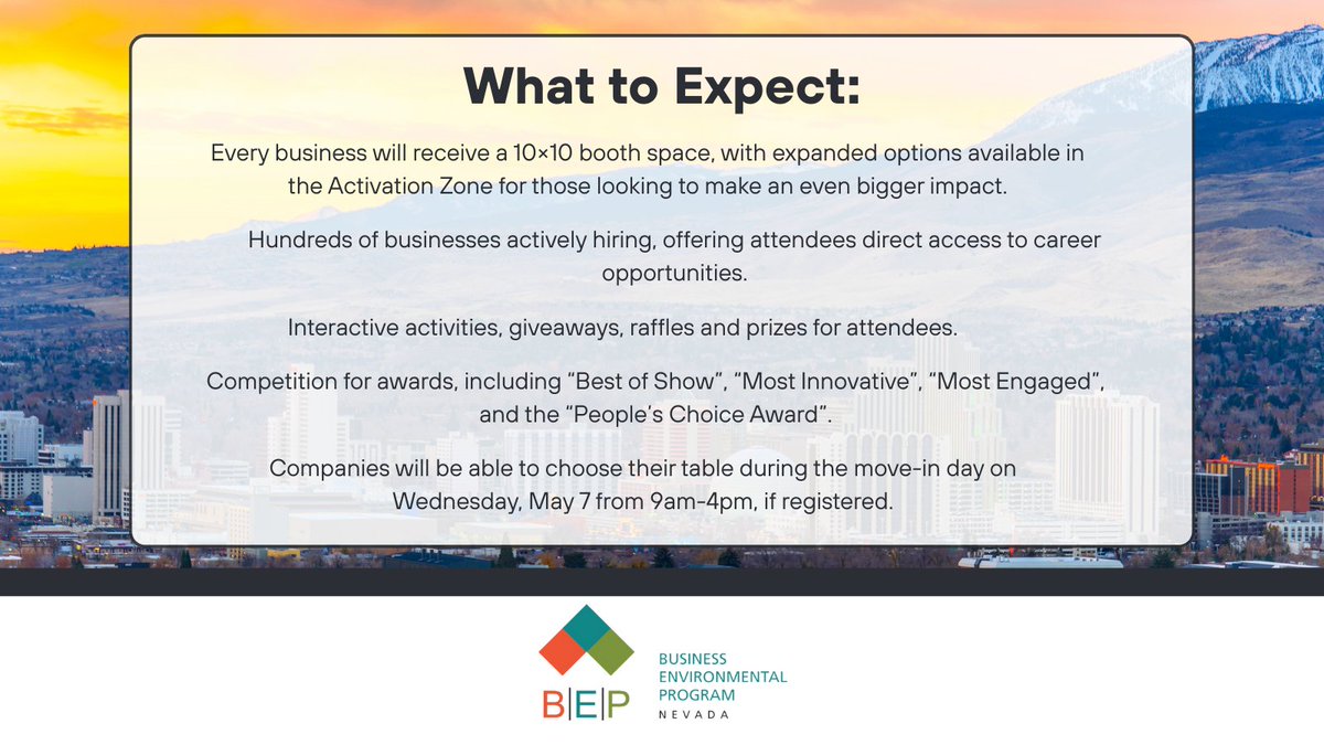 Calling All Businesses! Elevate Your Presence at the 2025 Biggest Business Expo &amp; Career Fair!

Don't miss out on THE business event of the year -- secure your spot now! Registration and additional event details are available at the link in our bio. ✔️

#NvBEP