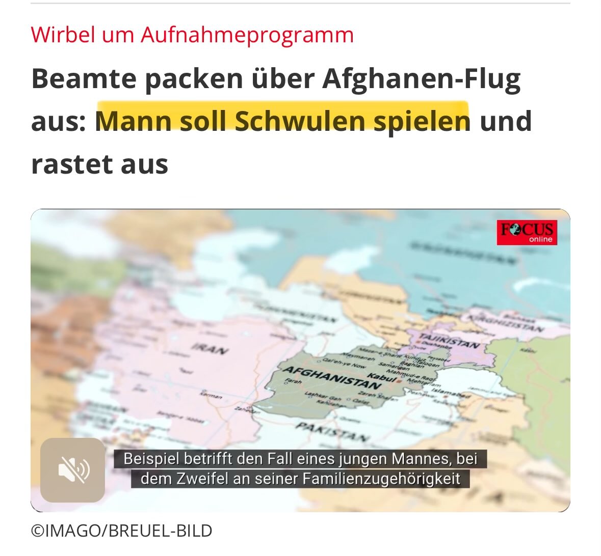 Alles Fake. Es kommen keine "Ortskräfte" nach Deutschland.

NGO-Aktivisten beraten Afghanen bei der Kabul-Luftbrücke-Antragsstellung.

Dass sich dieser Moslem hier als Schwuler ausgeben musste, hat ihm nicht wirklich gefallen.