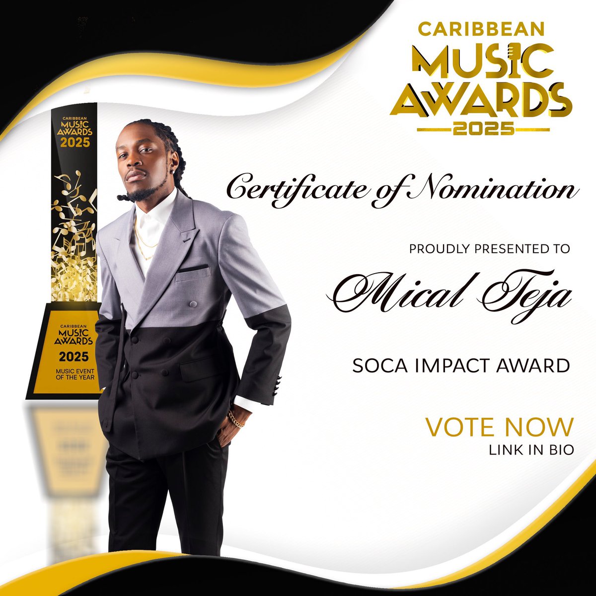 LOST TRIBE Carnival (@ltcarnival) on Twitter photo We’re so happy for you <a href="/MicalTeja/">Mical Teja</a> 🙌🏾🖤
Let’s all vote for our guy!!!!
caribmusicawards.com/artist-of-the-… We’re so happy for you <a href="/MicalTeja/">Mical Teja</a> 🙌🏾🖤
Let’s all vote for our guy!!!!
caribmusicawards.com/artist-of-the-…