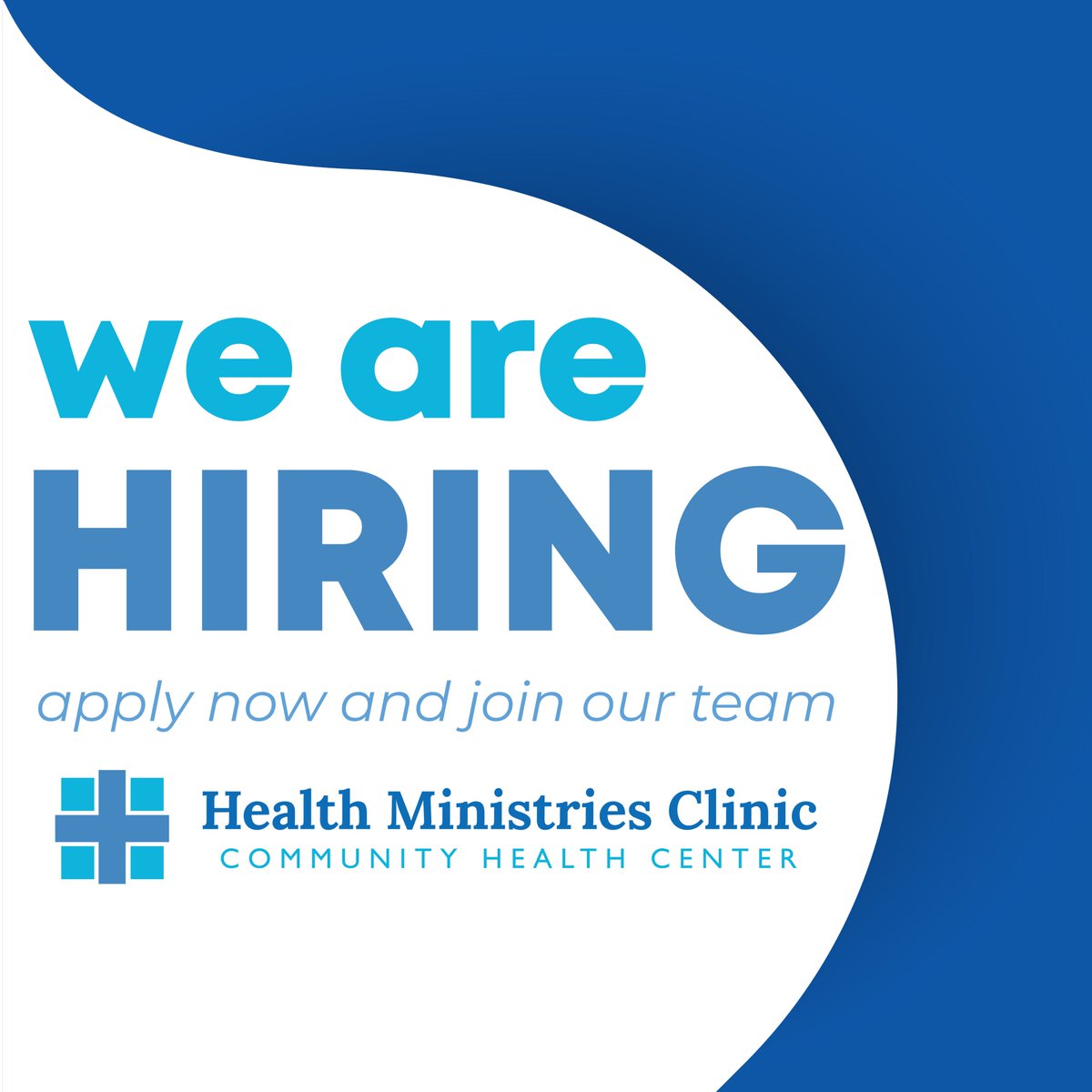 🌟 We’re hiring! 🌟
Health Ministries Clinic is looking for a Bilingual Patient Services Rep—with other roles open too!
✅ Mon.–Fri. schedule
✅ Supportive, mission-driven team
✅ Meaningful work

📲 Apply at: hmcks.org/careers
#NowHiring #BilingualJobs #FQHC #medical