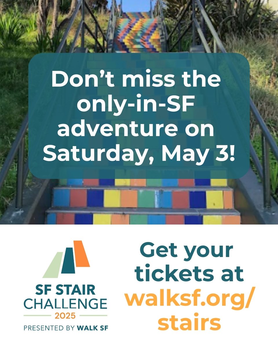 Have you seen the 13-panel <a href="/AmosGoldbaum/">Amos Goldbaum</a> mural in Bernal Heights (♥️ to <a href="/SFParksAlliance/">SF Parks Alliance</a> for supporting it)! 

Public art is just part of what makes this year's #SFStairChallenge's route connecting 36 stairways in Bernal Heights so special. So don't miss this only-in-SF