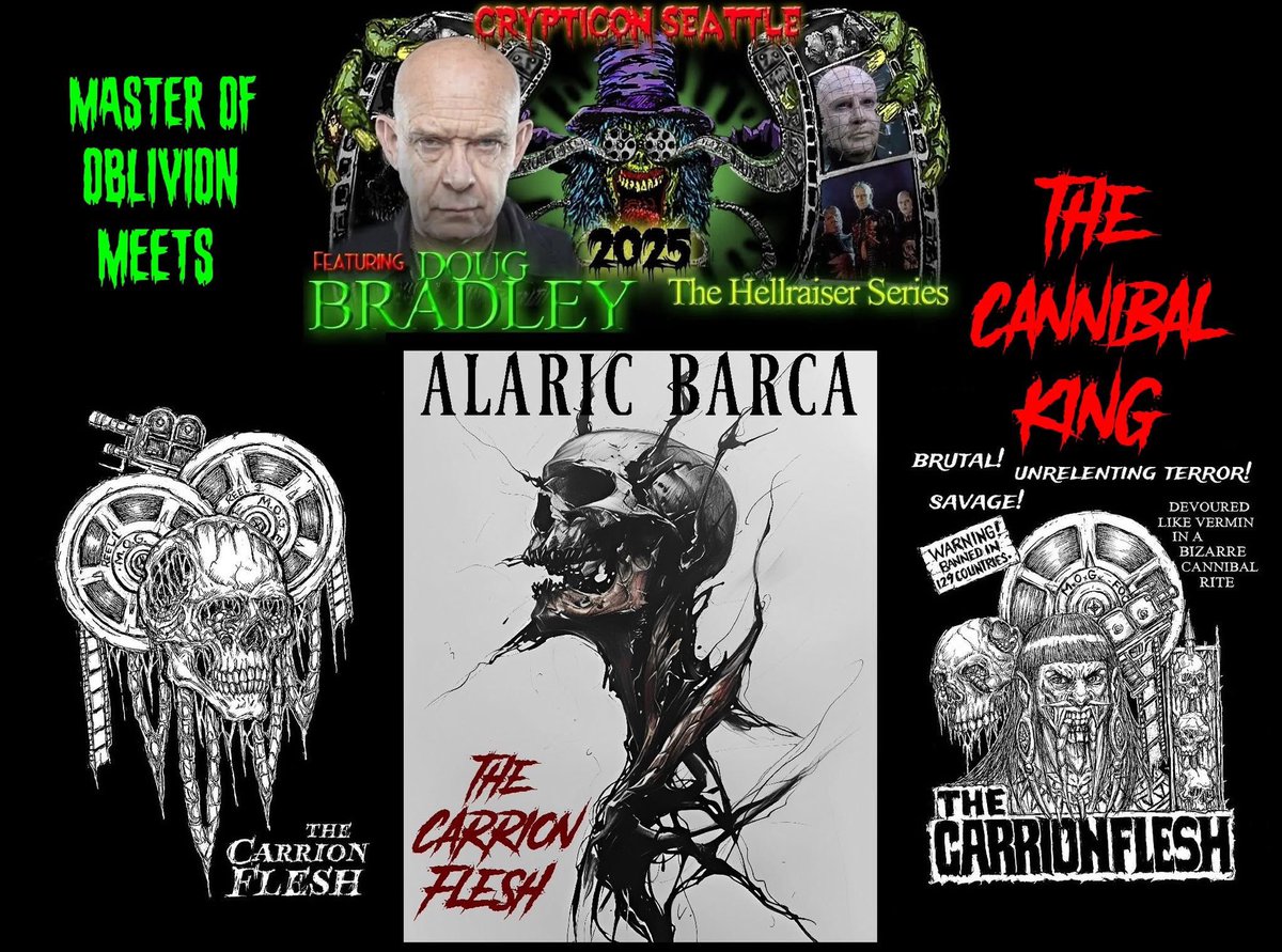 alarichbarca's tweet image. If you miss me this weekend in California at Sac Anime fly to Washington for the biggest horror party in the northwest #horror #crypticon #artist #author