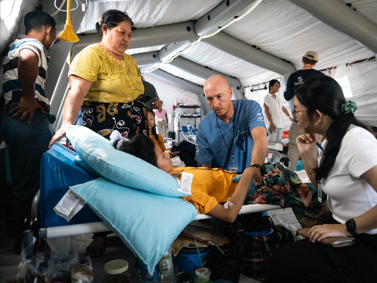 SamaritansPurse's tweet image. Our Disaster Assistance Response Team (DART) is continuing to serve families in Myanmar who are still recovering from the recent, deadly earthquake. 

So far, we have treated more than 1,300 patients and performed nearly 130 critical surgeries. 

Please continue to pray for those…