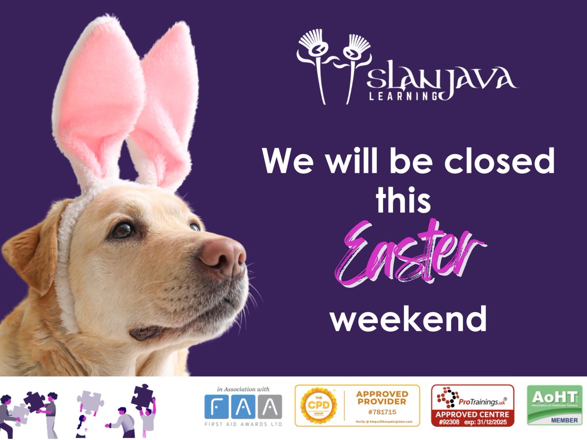 Slanjava_Learn's tweet photo. Our office will be 𝗰𝗹𝗼𝘀𝗲𝗱 𝗳𝗼𝗿 𝗘𝗮𝘀𝘁𝗲𝗿 𝗳𝗿𝗼𝗺 𝗙𝗿𝗶𝗱𝗮𝘆 𝟭𝟴𝘁𝗵 𝗔𝗽𝗿𝗶𝗹 and will 𝗿𝗲𝗼𝗽𝗲𝗻 𝗼𝗻 T𝘂𝗲𝘀𝗱𝗮𝘆 𝟮𝟮𝗻𝗱 𝗔𝗽𝗿𝗶𝗹 𝗮𝘁 𝟬𝟵:𝟬𝟬.

Slanjava Learning Ltd
“𝘏𝘦𝘭𝘱𝘪𝘯𝘨 𝘰𝘵𝘩𝘦𝘳𝘴 𝘵𝘰 𝘩𝘦𝘭𝘱 𝘰𝘵𝘩𝘦𝘳𝘴."
🌐 https://t.co/zEp9VtdM8l https://t.co/KBwpQQj8EI