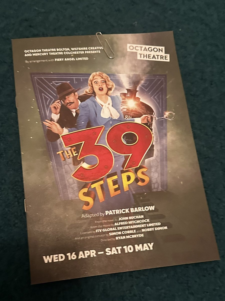 Cllr Andy Morgan (@boltontory) on Twitter photo Day 338 (Part 4): This evening we were invited to the <a href="/octagontheatre/">Octagon Theatre</a> for the press night of āThe 39 Stepsā.
From the moment it started, the show had us all laughing.
Mateo Oxley was excellent in the lead role, keeping everything moving and full of charm.
Mei Mei MacLeod Day 338 (Part 4): This evening we were invited to the <a href="/octagontheatre/">Octagon Theatre</a> for the press night of āThe 39 Stepsā.
From the moment it started, the show had us all laughing.
Mateo Oxley was excellent in the lead role, keeping everything moving and full of charm.
Mei Mei MacLeod