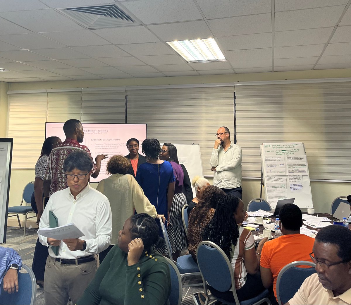 ILO Caribbean (@ilocaribbean) on Twitter photo <a href="/gisbarbados/">gisbarbados</a> <a href="/jonitokomusa/">Joni Musabayana</a> <a href="/abdelmalik_jama/">Abdelmalik Jama</a> <a href="/UNBdosandOECS/">UN Barbados and the Eastern Caribbean</a> <a href="/BecBusiness/">BarbadosEmployersFed</a> ✅ Day 3 #BarbadosDWCP validation day
After robust discussions, stakeholders will endorse the updated DWCP, setting the path for inclusive growth, social justice & decent work for all
<a href="/jonitokomusa/">Joni Musabayana</a> <a href="/john_bliek/">John Bliek</a> <a href="/abdelmalik_jama/">Abdelmalik Jama</a> <a href="/gisbarbados/">gisbarbados</a> <a href="/BecBusiness/">BarbadosEmployersFed</a> <a href="/bwusolidarity/">Barbados Workers' Union</a> <a href="/gisbarbados/">gisbarbados</a> <a href="/jonitokomusa/">Joni Musabayana</a> <a href="/abdelmalik_jama/">Abdelmalik Jama</a> <a href="/UNBdosandOECS/">UN Barbados and the Eastern Caribbean</a> <a href="/BecBusiness/">BarbadosEmployersFed</a> ✅ Day 3 #BarbadosDWCP validation day
After robust discussions, stakeholders will endorse the updated DWCP, setting the path for inclusive growth, social justice & decent work for all
<a href="/jonitokomusa/">Joni Musabayana</a> <a href="/john_bliek/">John Bliek</a> <a href="/abdelmalik_jama/">Abdelmalik Jama</a> <a href="/gisbarbados/">gisbarbados</a> <a href="/BecBusiness/">BarbadosEmployersFed</a> <a href="/bwusolidarity/">Barbados Workers' Union</a>