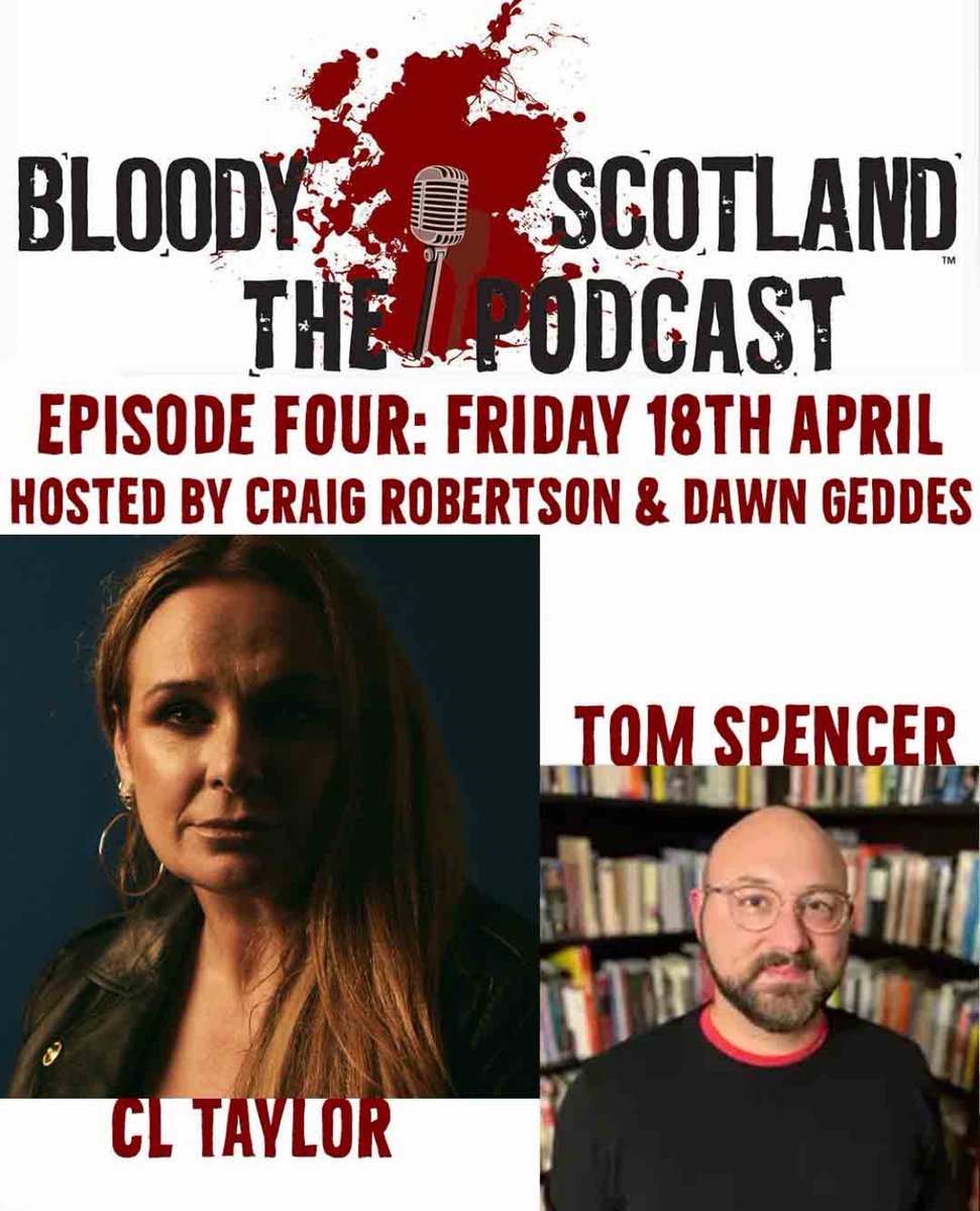 Bloody Scotland (@bloodyscotland) on Twitter photo Tune in tomorrow for episode four with <a href="/callytaylor/">C.L. Taylor</a> and Tom Spencer. You can catch-up with all episodes here - bloodyscotland.podbean.com Tune in tomorrow for episode four with <a href="/callytaylor/">C.L. Taylor</a> and Tom Spencer. You can catch-up with all episodes here - bloodyscotland.podbean.com