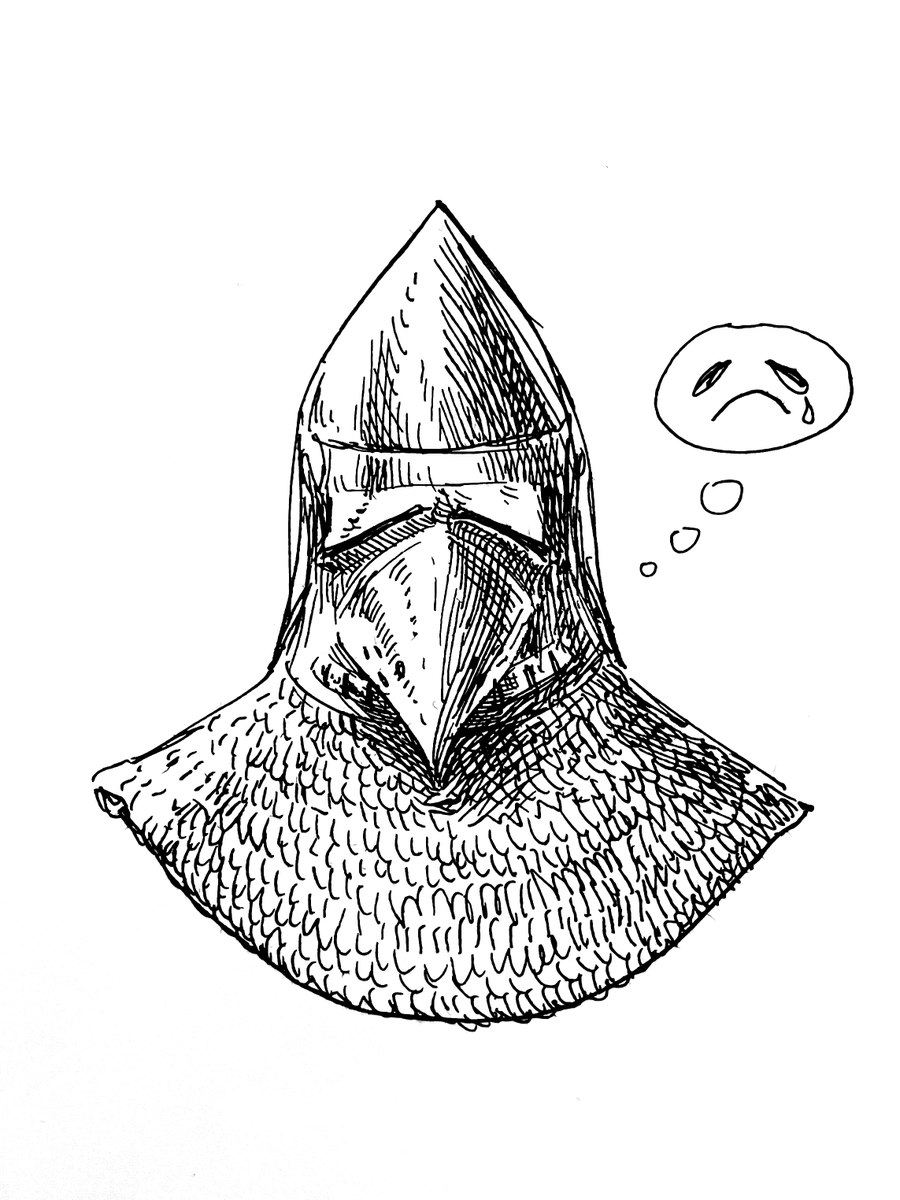 fritzorino's tweet photo. A knight too is sad sometimes. https://t.co/lJPOYb8kZQ