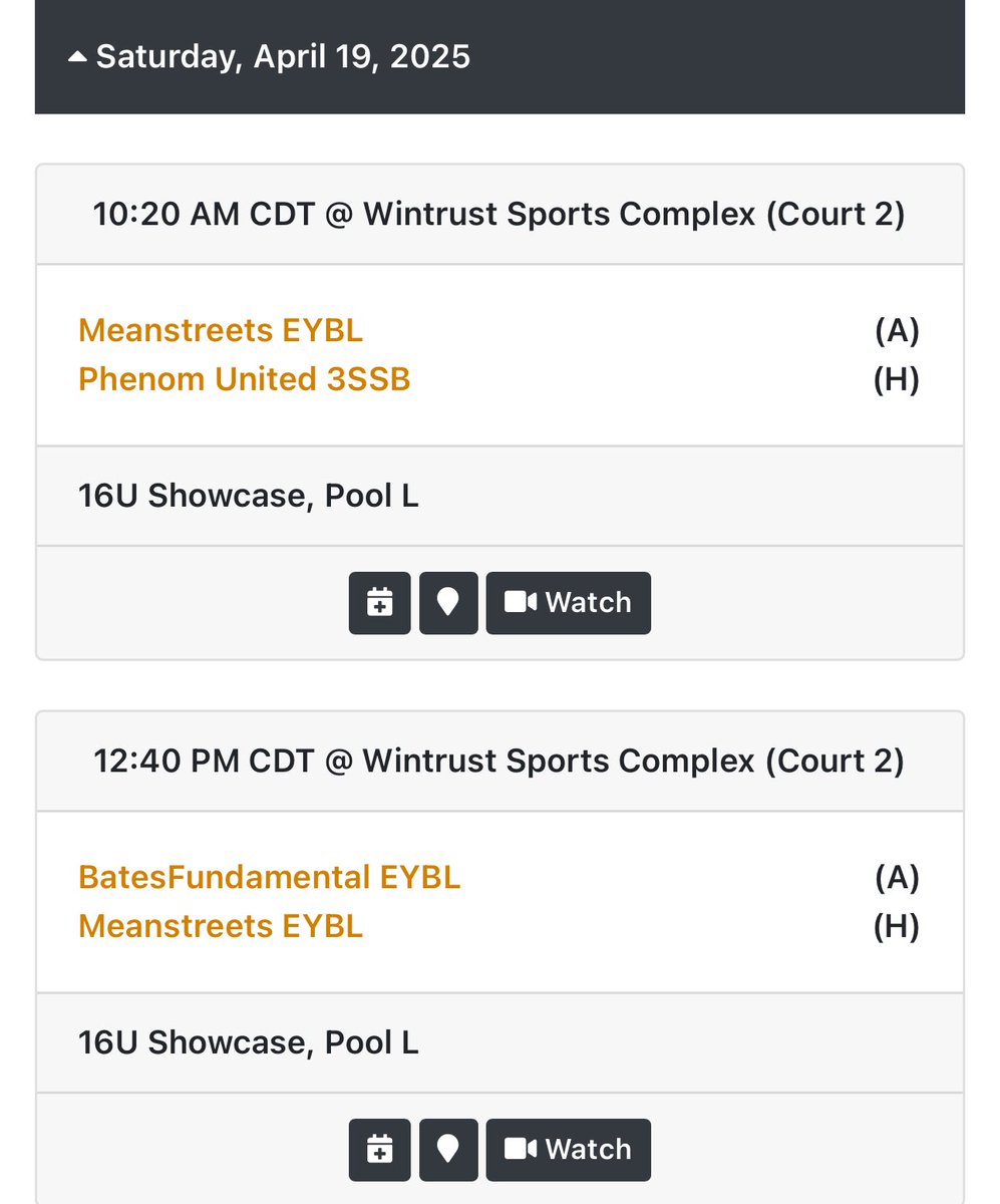 Nike Meanstreets (@meanstreetseyb) on Twitter photo Meanstreets EYBL 16U (2027) Schedule this weekend in the <a href="/madehoops/">MADE Hoops</a> Midwest WarmUp
๐ Wintrust Sports Complex
Bedford Park, IL
4/19
Vs Phenom United 3SSB 10:20 AM
Vs Bates Fundamentals EYBL 12:40 PM
โ๏ธ๐จ
#RespectTheStreets Meanstreets EYBL 16U (2027) Schedule this weekend in the <a href="/madehoops/">MADE Hoops</a> Midwest WarmUp
๐ Wintrust Sports Complex
Bedford Park, IL
4/19
Vs Phenom United 3SSB 10:20 AM
Vs Bates Fundamentals EYBL 12:40 PM
โ๏ธ๐จ
#RespectTheStreets