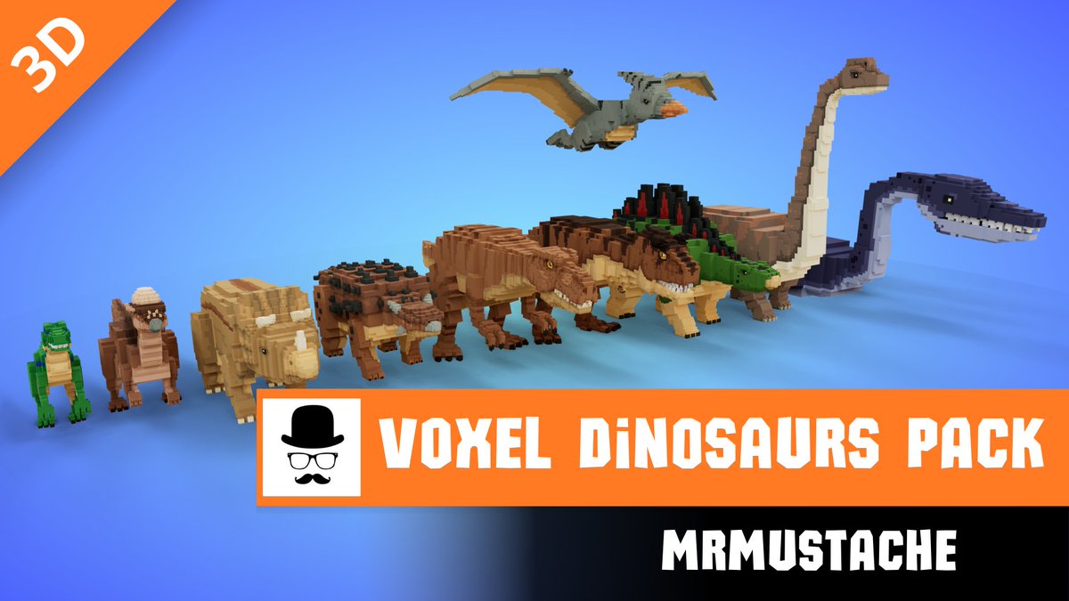 MrM_Games's tweet photo. Voxel Dinosaurs Pack : A collection of 10 animated voxel dinosaur!

Check: https://t.co/CEpcl2eGMq

🎁 Support: https://t.co/Qi7mMvGdrF

#voxel #voxelart #gamedev #gamedevelopment #indiedev #Animals #unity3d #3dmodel #lowpoly #cartoon #solodev #3d #godot #UnrealEngine #dinosaur https://t.co/yE3jPbPetp