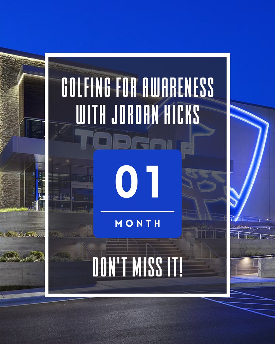 We can’t wait to see everyone in ONE MONTH at Topgolf West Chester for Golfing for Awareness with <a href="/JordanHicks/">Jordan Hicks</a>  🏌️ 

Don’t miss your chance to make a difference in the lives of those with disabilities, get tickets at golf4awareness.givesmart.com.  

#TrueStrength #AbilityAwareness
