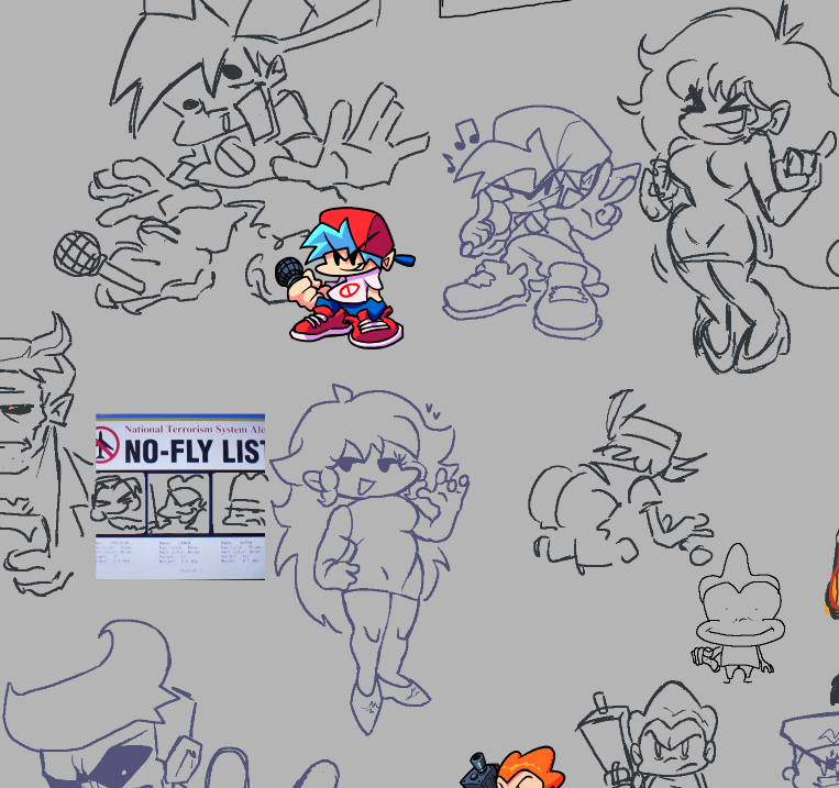 i dont remember posting dis but heres an old FNF drawpile i love dfrawing with my friends i love my friends