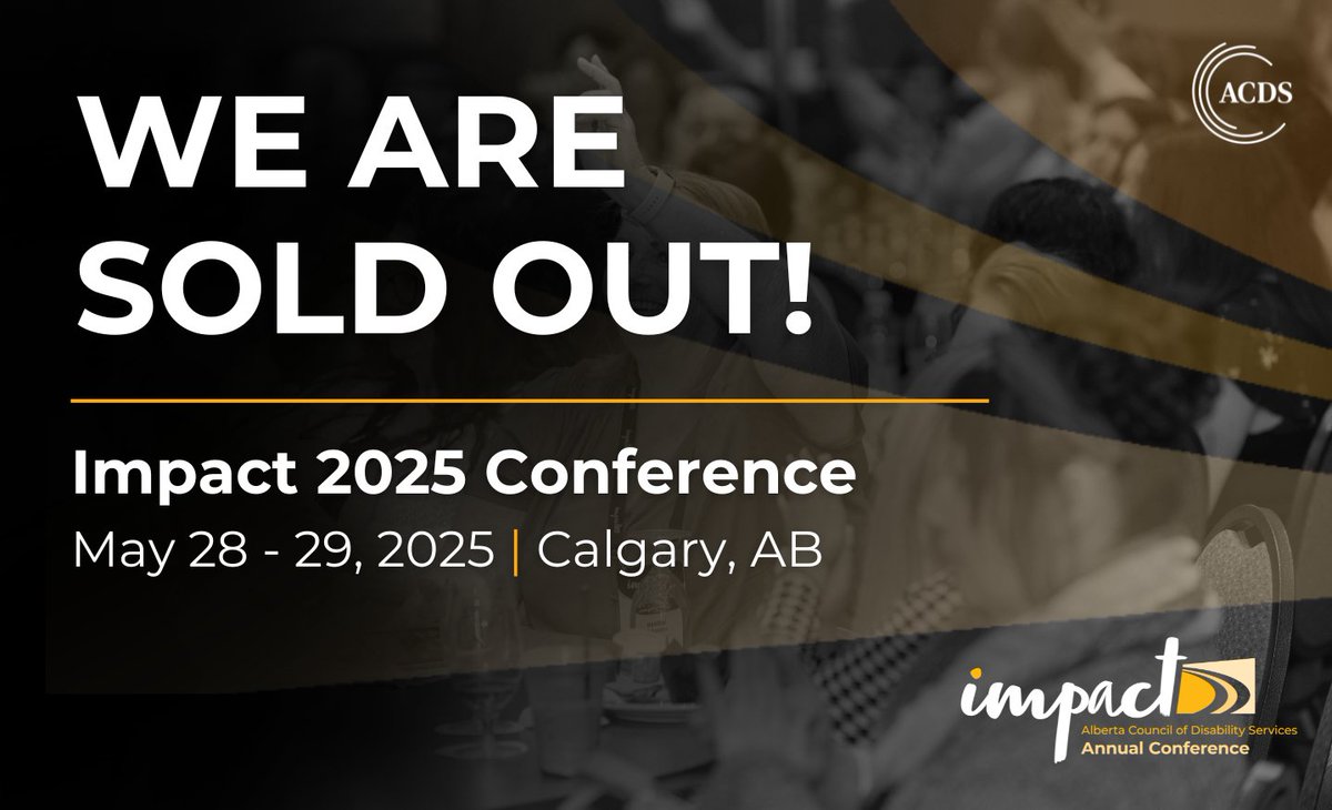 Impact 2025 is officially SOLD OUT!

Thank you to everyone who registered and to our incredible sponsors. We look forward to welcome you in just a few weeks for two exciting days of learning, connection, and community!

#Impact2025 #CDSsector #conference #DisabilitySupport #AB