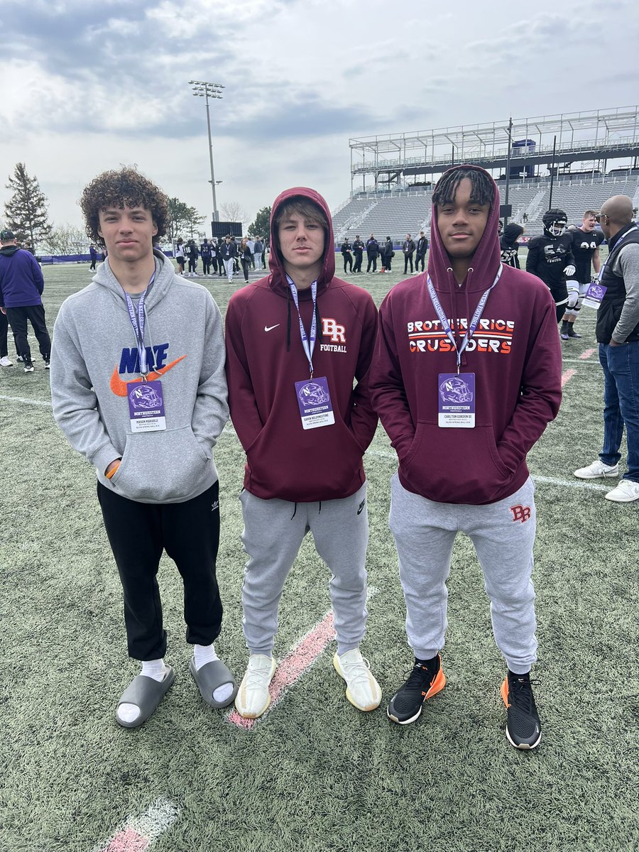 Carlton Gordon III (@carltongordon_3) on Twitter photo Great experience today at <a href="/NUFBFamily/">Northwestern Football</a> spring practice visit with the bros @GavHelpinstine and <a href="/mason_marable/">Mason Marable</a>. Grateful for the opportunity and hope to be back soon.
<a href="/ArmonBinns/">A.B.</a> <a href="/Coach_Mulford/">Sam Mulford</a> <a href="/BrotherRiceFB/">Brother Rice Football</a> <a href="/CoachQuedenfeld/">Coach Quedenfeld</a> <a href="/CoachCano/">ONEighty Athletics</a> <a href="/EDGYTIM/">Timothy “EDGYTIM” OHalloran</a> Great experience today at <a href="/NUFBFamily/">Northwestern Football</a> spring practice visit with the bros @GavHelpinstine and <a href="/mason_marable/">Mason Marable</a>. Grateful for the opportunity and hope to be back soon.
<a href="/ArmonBinns/">A.B.</a> <a href="/Coach_Mulford/">Sam Mulford</a> <a href="/BrotherRiceFB/">Brother Rice Football</a> <a href="/CoachQuedenfeld/">Coach Quedenfeld</a> <a href="/CoachCano/">ONEighty Athletics</a> <a href="/EDGYTIM/">Timothy “EDGYTIM” OHalloran</a>