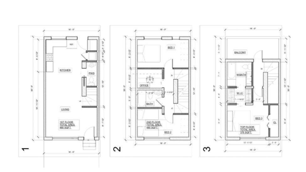 We need to build more neighrbhoods with 16’-18’ wide rowhomes. City starter homes

1300sf, 3BR+Office+Balcony/2.5BA