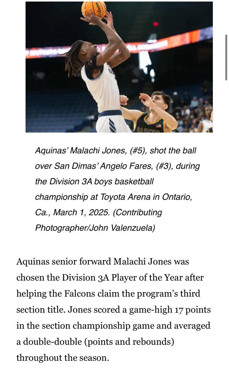 Malachi Jones (@malijones5qb) on Twitter photo Putting on for the City🔥
<a href="/CoachAgno/">George Anagnostopoulos</a> <a href="/AQUINASHS/">Aquinas High School</a> <a href="/CoachCDeen/">Cameron Deen</a> <a href="/mtsacfootball/">Mt. SAC Football</a>
#playeroftheyear Putting on for the City🔥
<a href="/CoachAgno/">George Anagnostopoulos</a> <a href="/AQUINASHS/">Aquinas High School</a> <a href="/CoachCDeen/">Cameron Deen</a> <a href="/mtsacfootball/">Mt. SAC Football</a>
#playeroftheyear