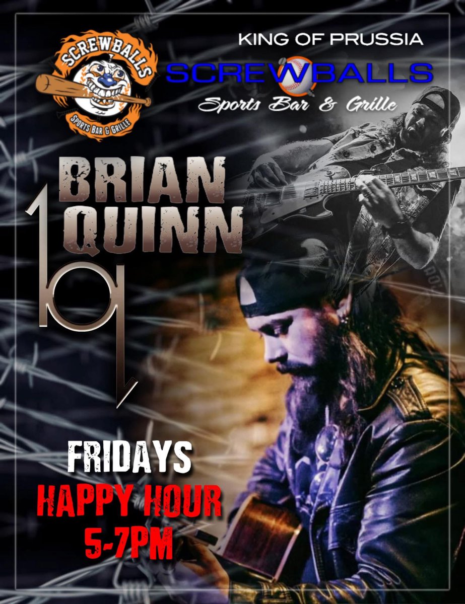 AndrewGeigert's tweet image. I’ll be playing some guitar THIS Friday night April 18th, 2025 with our good friend Brian Quinn at Screwballs in King of Prussia! Happy hour set. 5p-7p. Screwballs is a great place to grab a bite, a drink and listen to some rock &amp;amp; roll! #Screwballs #KingofPrussia